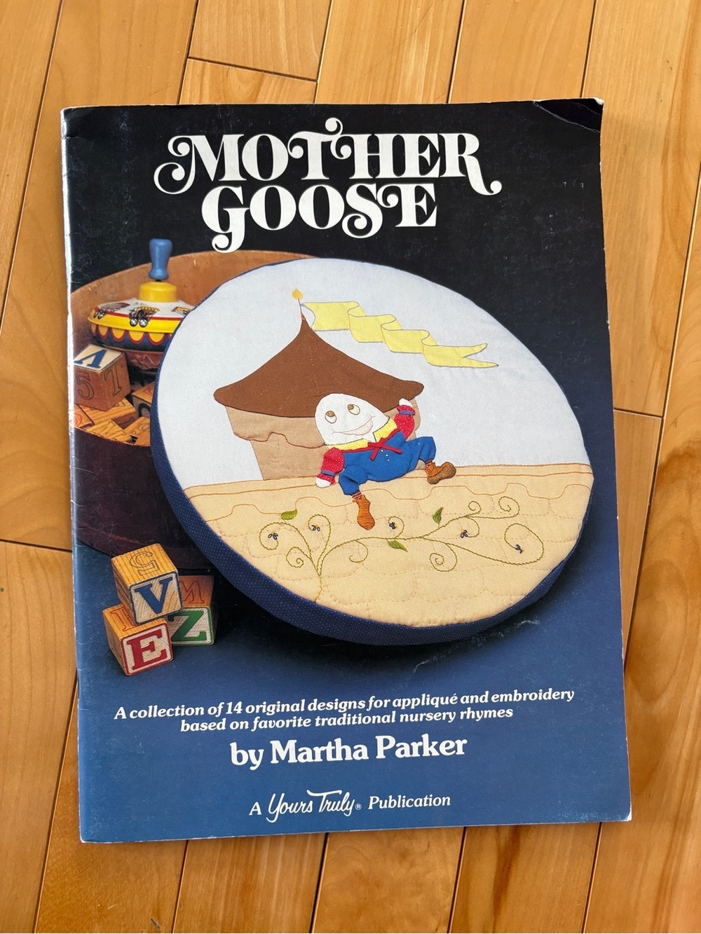 Vintage appliqué embroidery book Mother Goose Nursery Rhymes